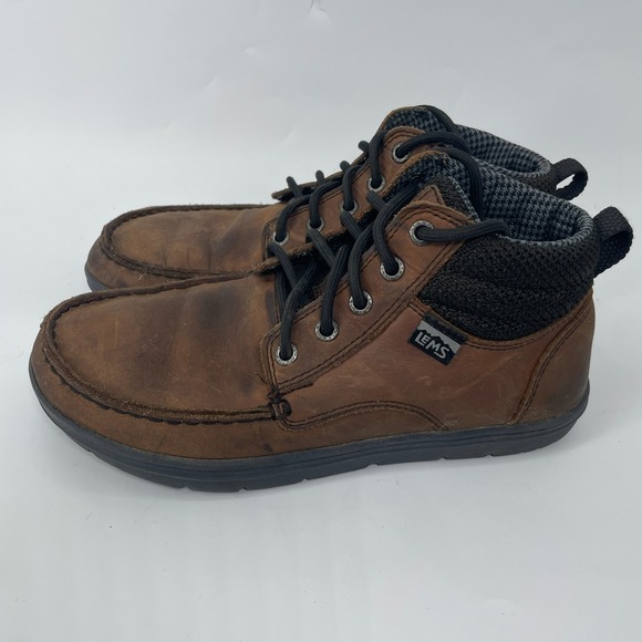 Lems Boulder Boot Mid Brown Leather Womens Size 8 Hiking Shoes Men\'s 6.5 main image 9